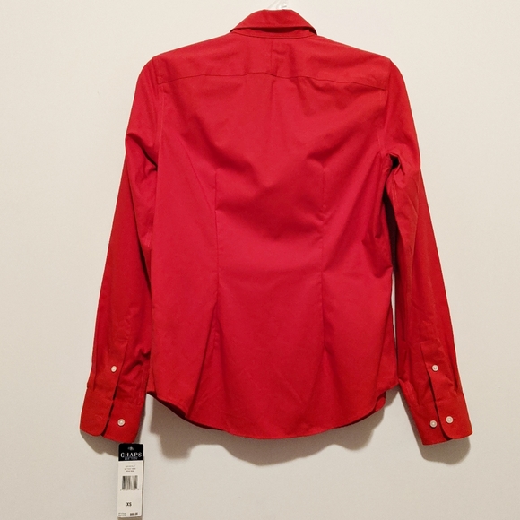 CHAPS No Iron Button Down Shirt - Picture 3 of 7